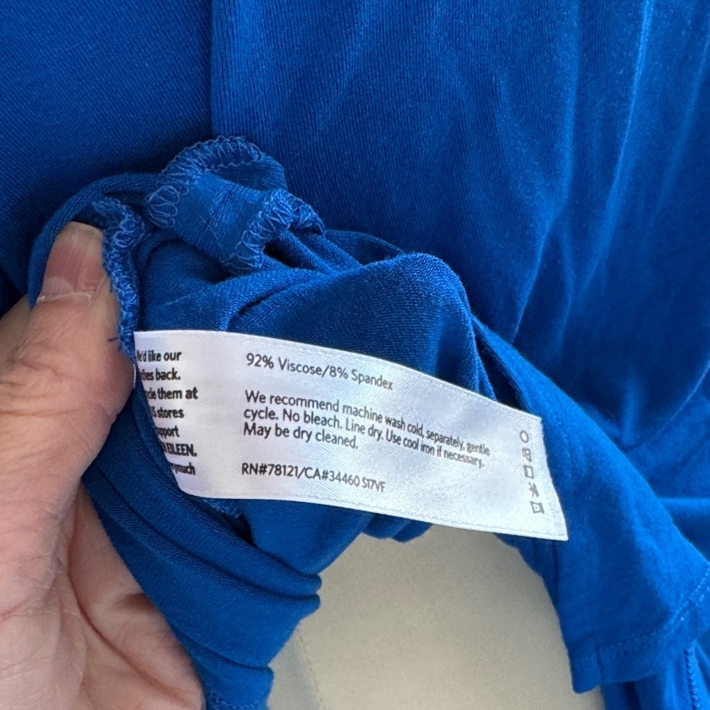 Eileen Fisher Vibrant Blue Long Sleeve Top - Picture 9 of 9